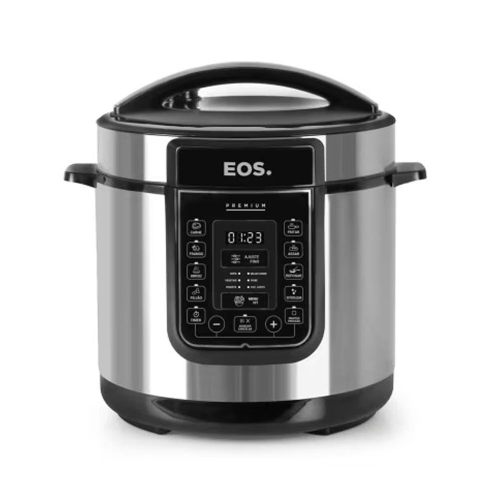 Panela de Pressão Elétrica 6L EOS Multicooker Digital Inox EPP60DI 110V