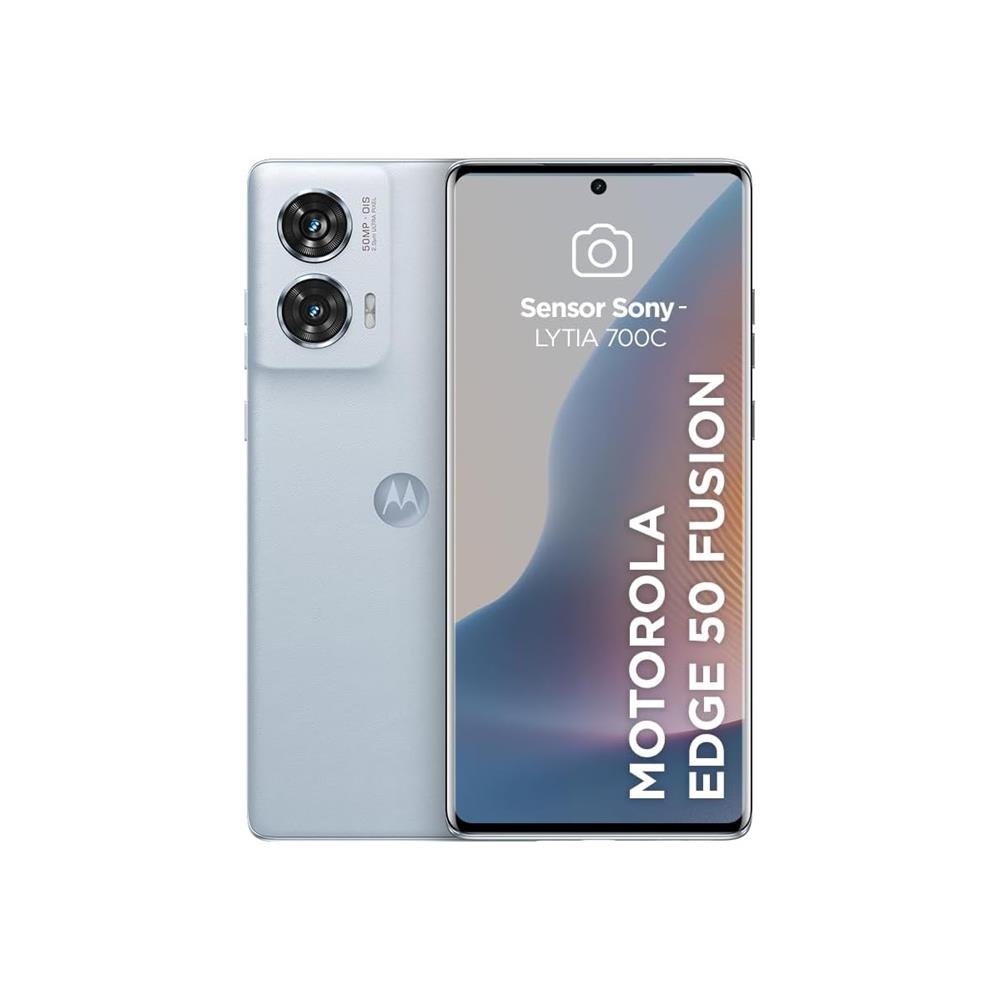 Smartphone Motorola Edge 50 Fusion 5G - 256GB 8GB RAM + 8GB RAM Boost 50MP Sony AI Camera IP68 NFC Light Blue