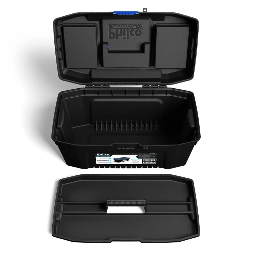 Caixa De Ferramentas Force 30kg Pfcp22 Preto E Azul Philco