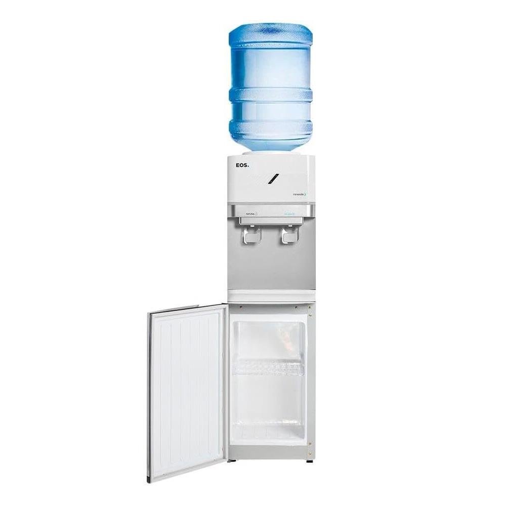 Bebedouro de Coluna para Garrafão com Armário Eos Mineralle Compressor Branco Ebc01bca 110v
