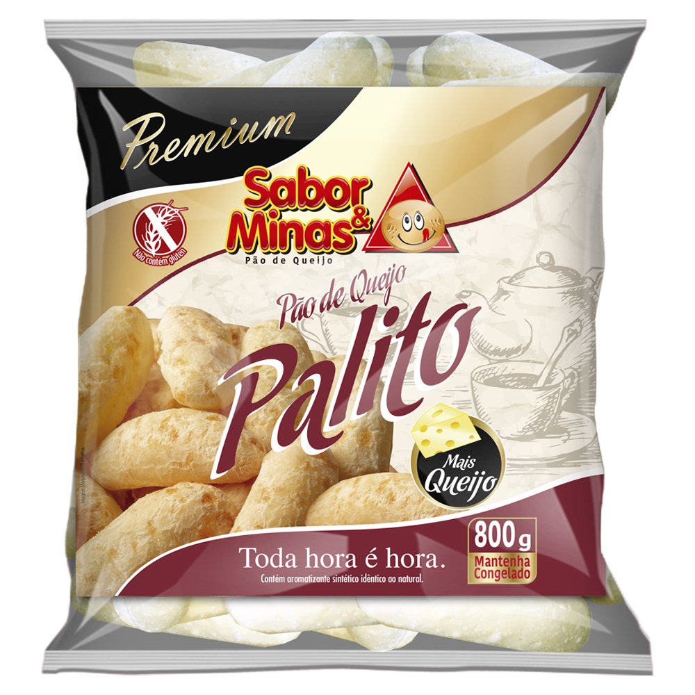 Pão de queijo Sabor & Minas Premium palito 800 g (Emb. contém 15 pacotes de 800 g)