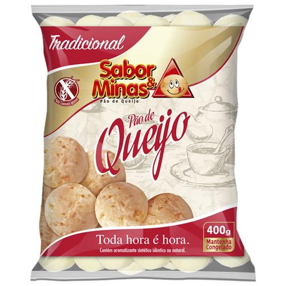 Pão de queijo Sabor & Minas Trad 400 g (Emb. contém 40 pacotes de 400 g)