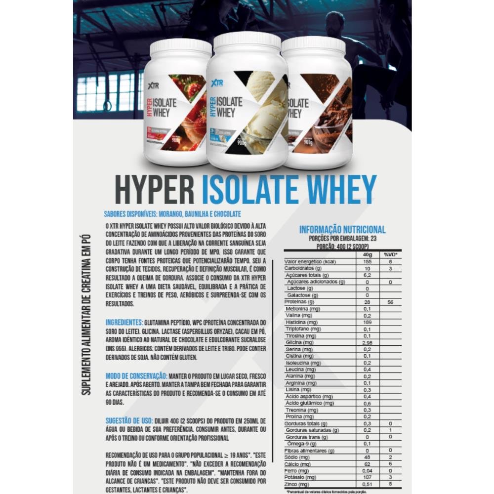 Hyper Isolate Whey Zero Lactose 900G Chocolate