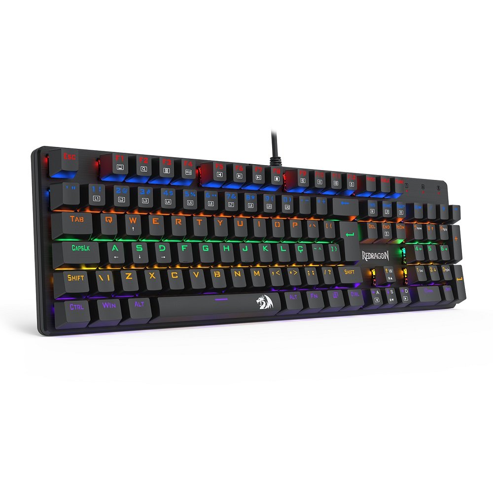 Teclado Gamer Mecânico Valheim, Abnt2 Switch Marrom, K608-R (Pt-Brown), Redragon