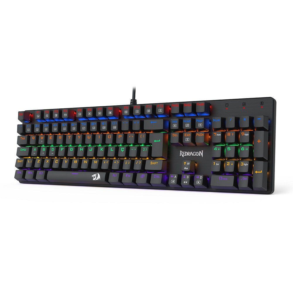 Teclado Gamer Mecânico Valheim, Abnt2 Switch Marrom, K608-R (Pt-Brown), Redragon