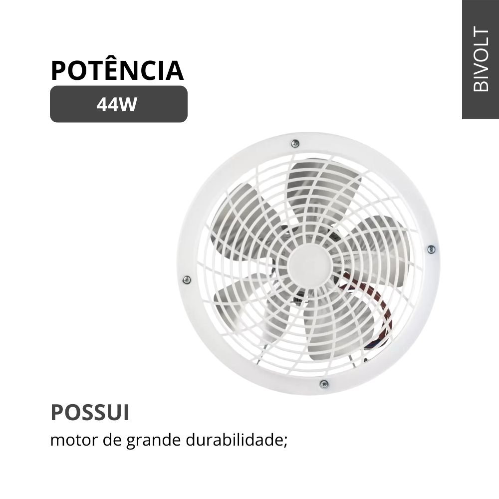 Exaustor de Parede com Grade Interna 25cm Ventimais Bivolt