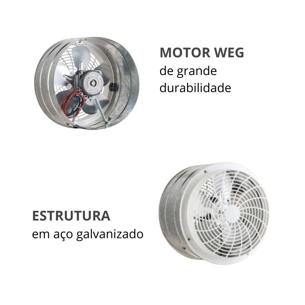 Exaustor de Parede com Grade Interna 25cm Ventimais Bivolt