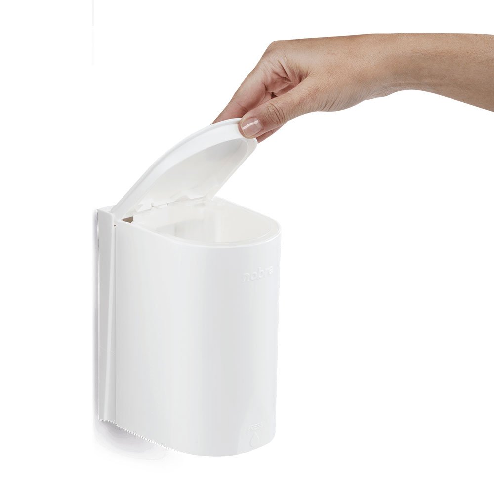 Dispenser Mini Para Sabonete Espuma 500ML Com Reservatorio Branco - Nobre