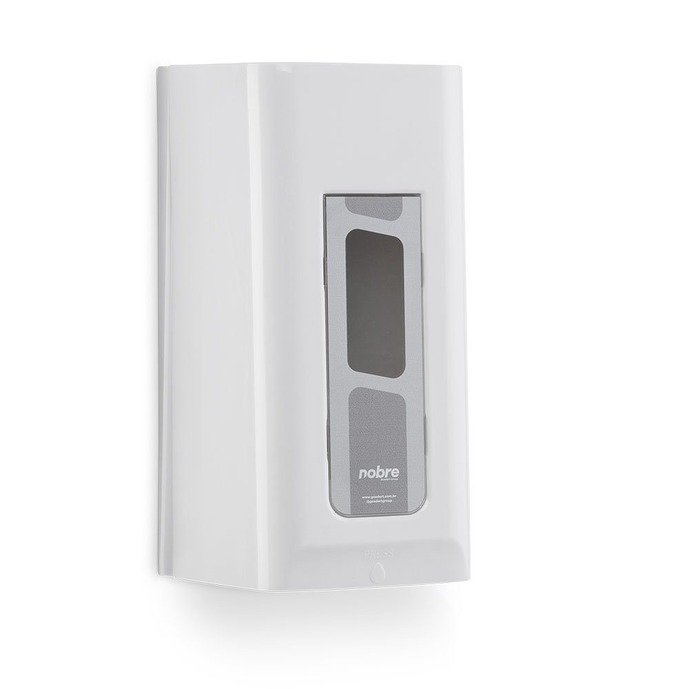 Dispenser Para Sabonete Liquido e Alcool Gel 800ML Com Reservatorio e Valvula XPRO Branco STREET - Nobre