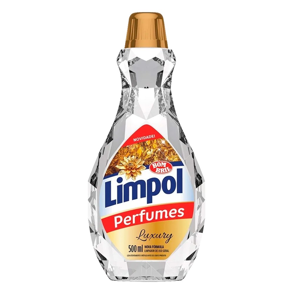 Limpador Perfumado Limpol Luxury Cristal 500ml - Embalagem com 12 Unidades