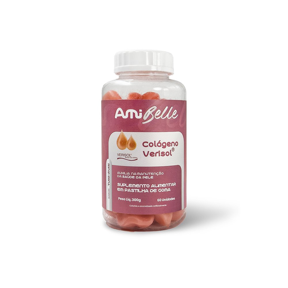 Amibelle Amilab Colageno Verisol Gomas Tutti-Frutti Com 60 Unidades ...