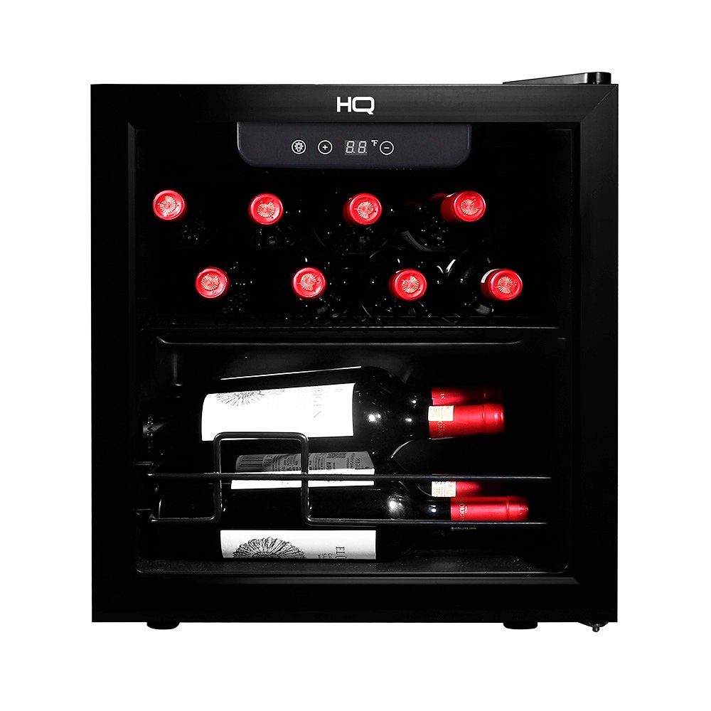 Adega De Vinhos Compressor Hq 36 Litros 12 Garrafas Preto Hq-Av12h2 220V