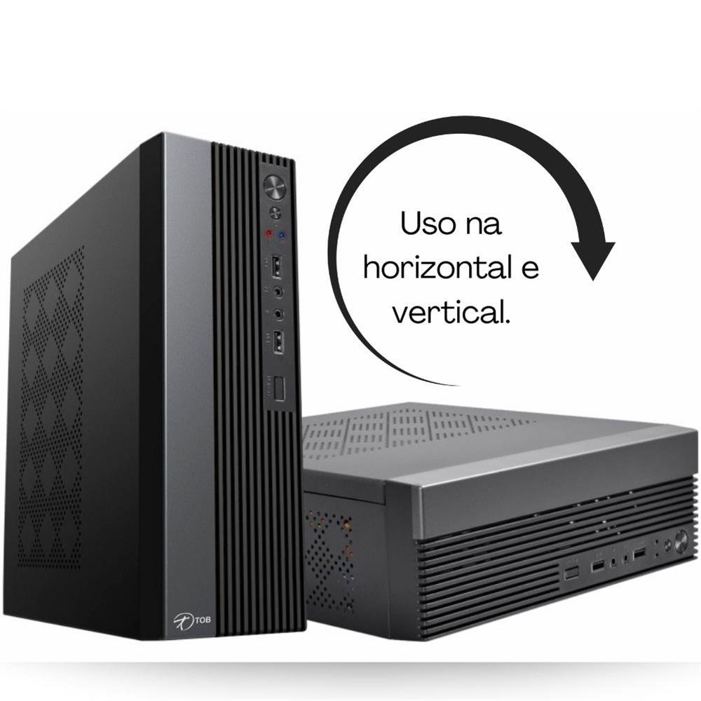Computador TOB Completo Slim Compacto 4ª Geração Intel Core i3 SSD 120GB Memoria 4GB Teclado Mouse Monitor 19´´ Windows 10 Trial
