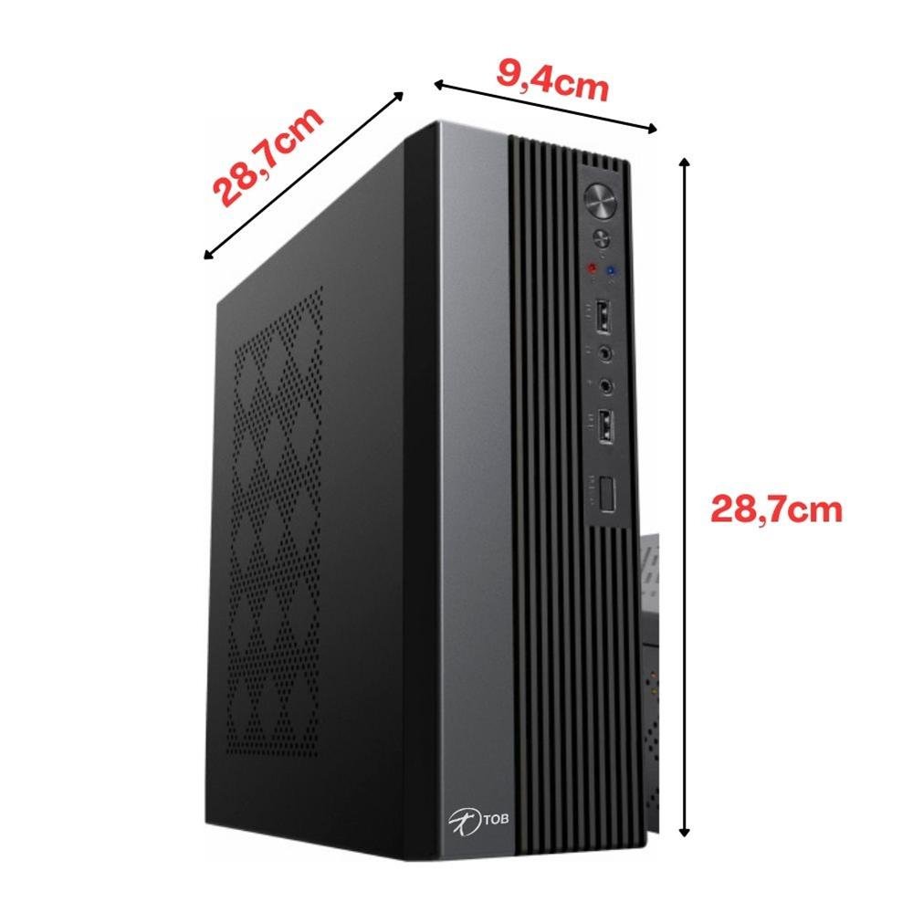 Computador TOB Completo Slim Compacto 4ª Geração Intel Core i3 SSD 120GB Memoria 4GB Teclado Mouse Monitor 19´´ Windows 10 Trial