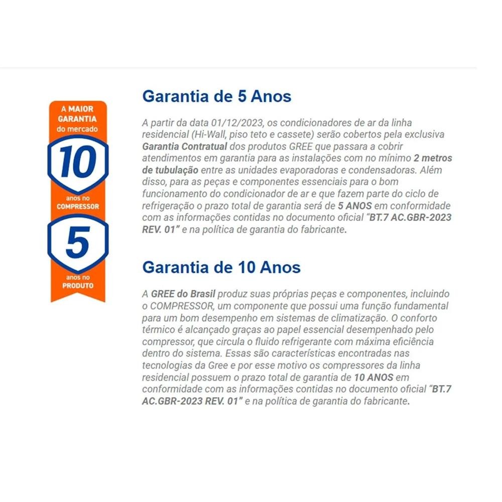 Kit Ar Condicionado Inverter 36000 Btus Gree Cassete G-Prime Compact Inverter Frio 220v
