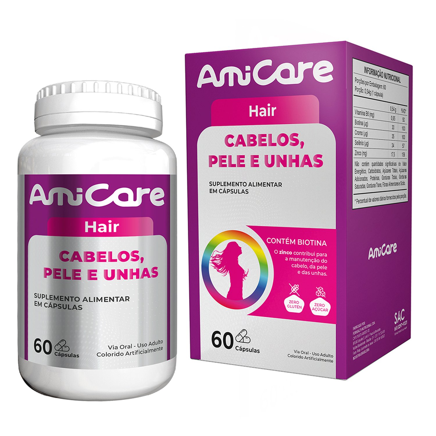 Amicare Amilab Hair Com 60 Unidades | Martins Atacado