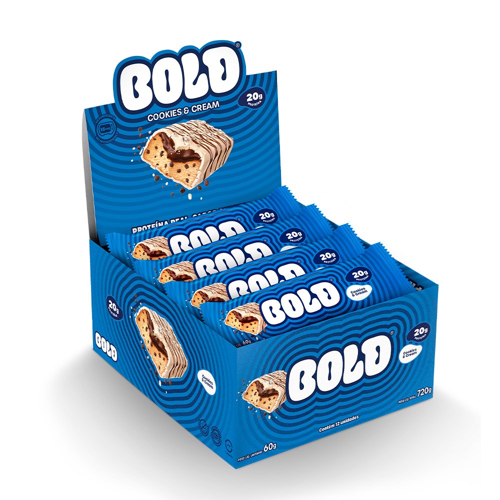 Barra Proteina Bold Cookies E Cream 60G