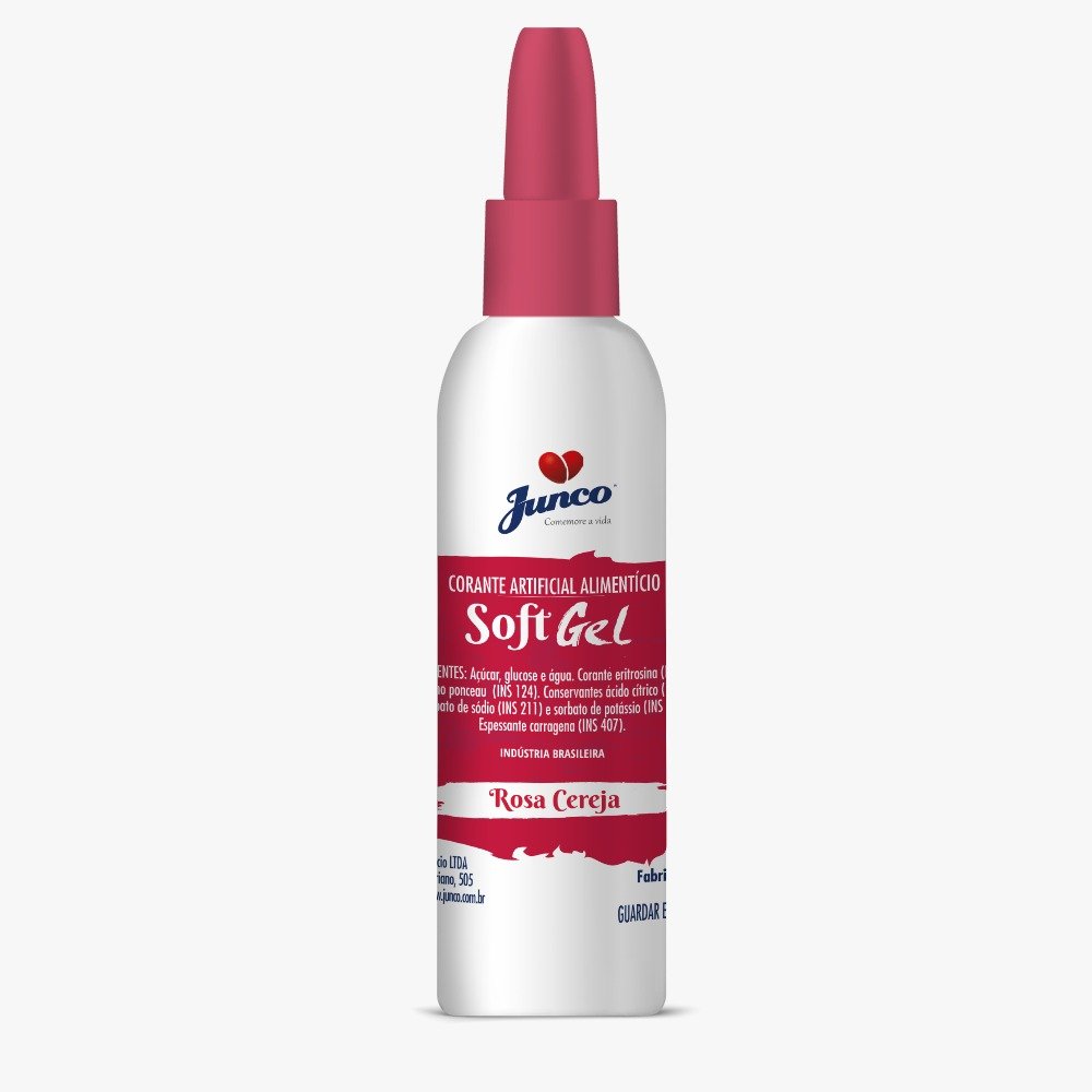 Corante Alimentício Soft Gel Rosa Cereja Junco 60g