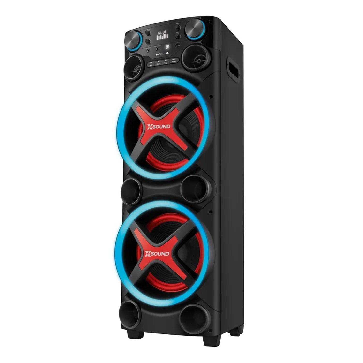 Caixa de Som Amplificada Mondial Torre de Som TM-2200 - Entrada USB, Bluetooth 5.3, Preto, 2200W, Bivolt
