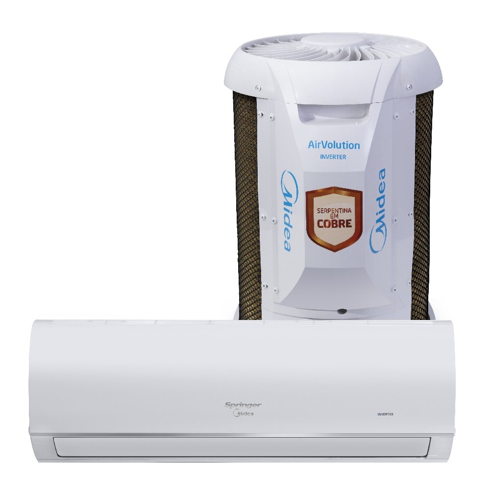 Ar Condicionado Split Springer Midea Hi Wall AirVolution Connect Inverter 12.000 BTU/h Monofasico Quente e Frio 42AFVQI12S5 - 220V