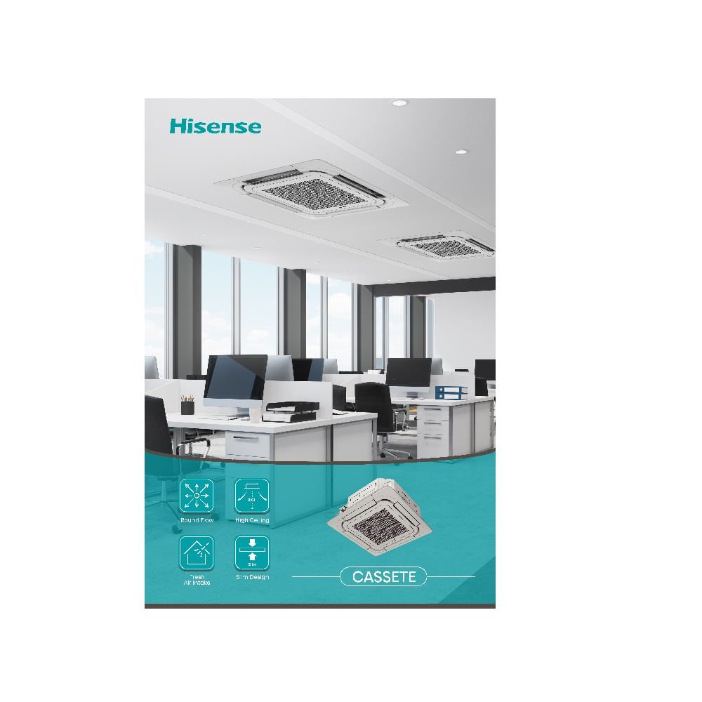 Ar Condicionado Split Cassete Inverter Hisense Wi-fi 56000 BTU/h Quente e Frio Monofásico AUC-60UR2RKA ¿ 220 Volts