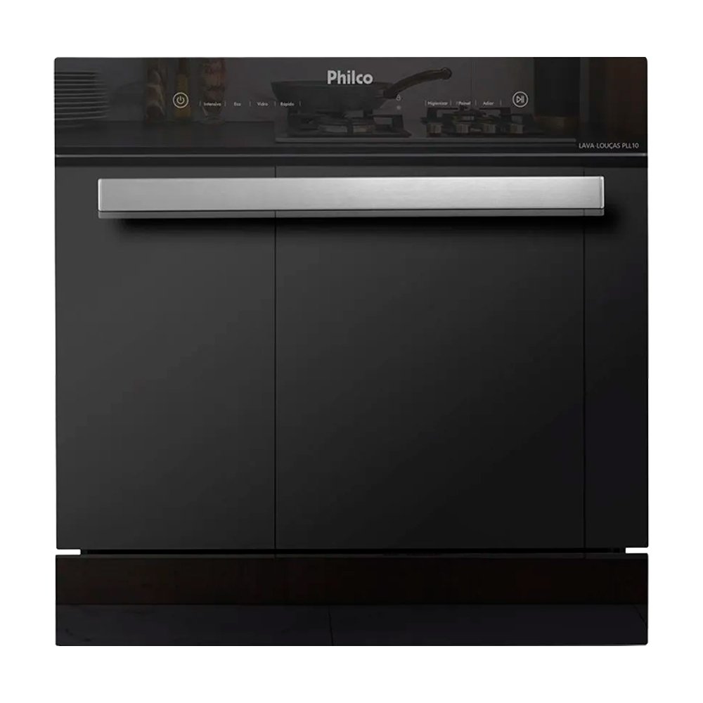 Lava-Louças Philco 10 Serviços PLL10 - 5 Programações, Preto Espelhado, 110V