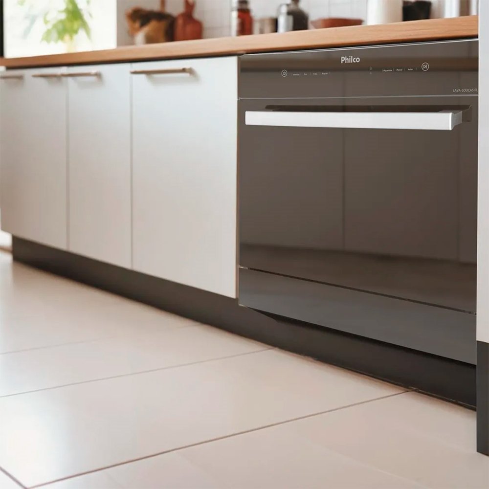 Lava-Louças Philco 10 Serviços PLL10 - 5 Programações, Preto Espelhado, 110V