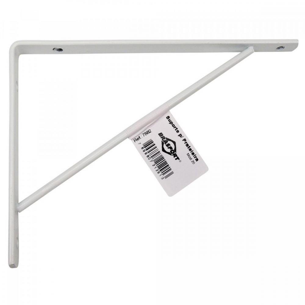 Suporte para Prateleira 18x1,2CM BRASFORT Un.Venda: PC/1