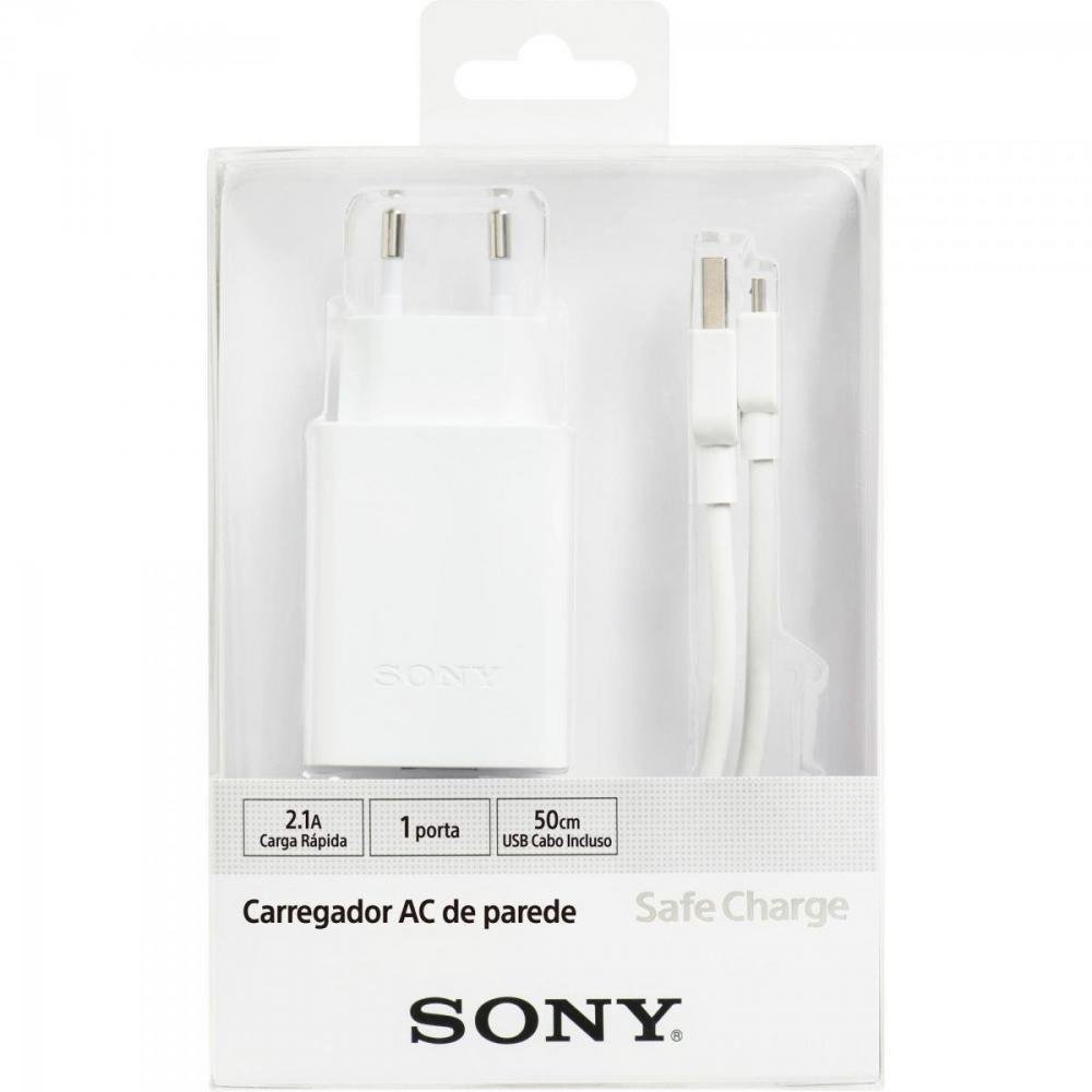 Carregador USB 5V 2,1A CP-AD2 Branco SONY Un.Venda: PC/1