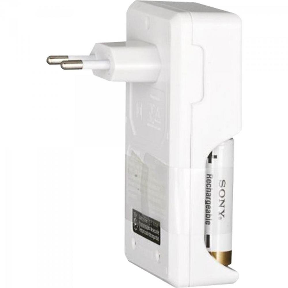 Carregador de Pilha AA 2500mAh BCG-34HHGN Bivolt Branco Sony c/4 pilhas <br/> Un.Venda: PC/1