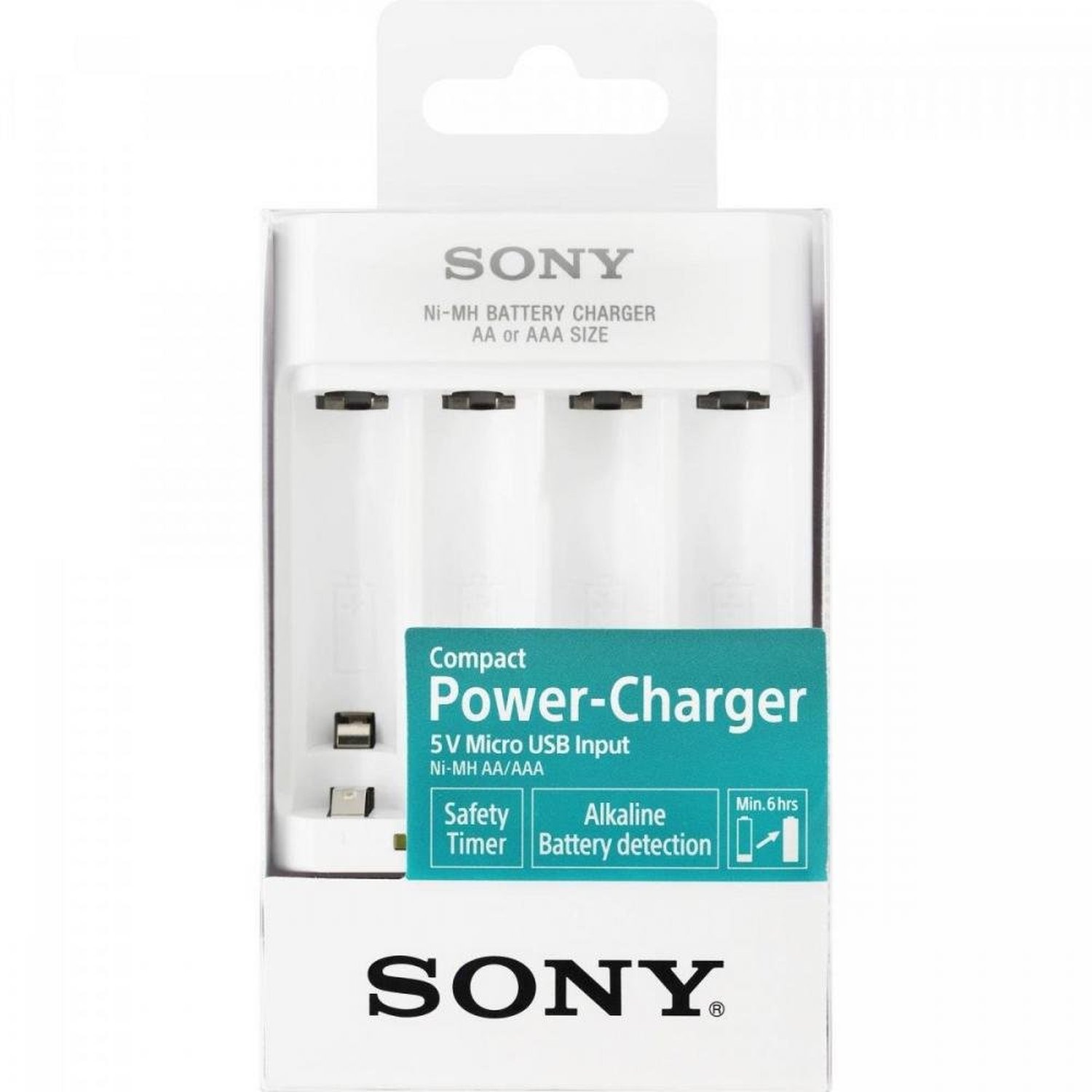 Carregador de Pilha p/4 un. USB AA/AAA BCG34HHU Sony Un.Venda: PC/1