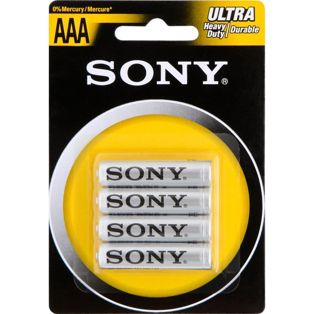 Pilha Zinco AAA R03-NUB4A (Caixa c/48 pilhas)(Cartela c/4 pilhas) SONY Un.Venda: BLI/48