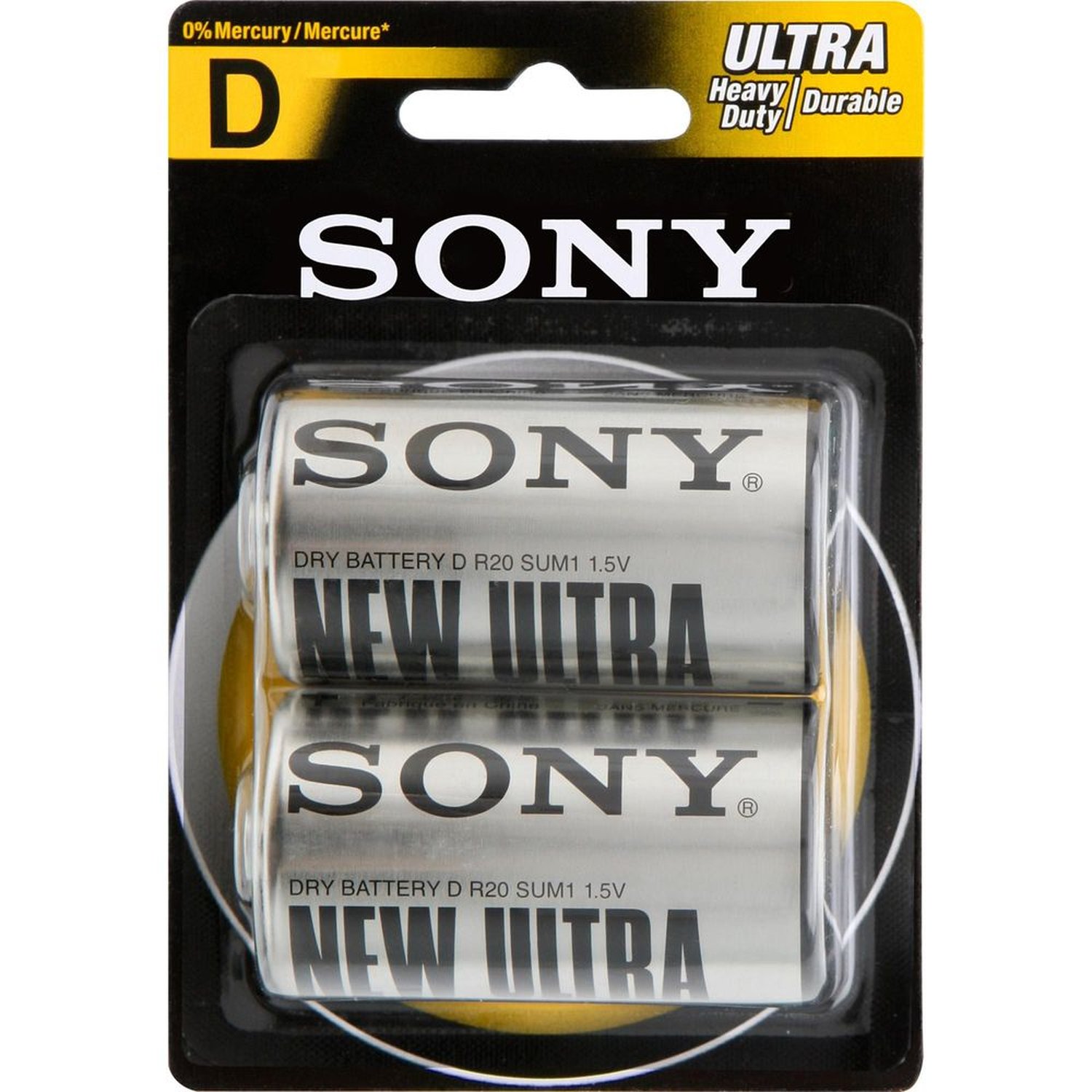 Pilha Zinco D SUM1-NUB2A (Caixa c/24 pilhas)(Cartela c/2 pilhas) SONY Un.Venda: BLI/24