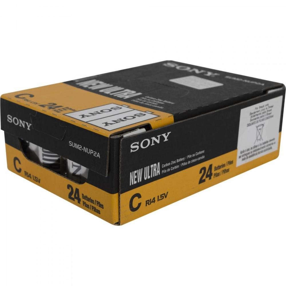Pilha Zinco C SUM2-NUP2A/Z (Caixa c/24 pilhas)(Shrink c/2 pilhas) SONY Un.Venda: BLI/24