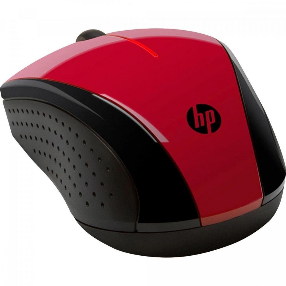 Mouse Wireless Sem Fio X3000 Vermelho e Preto HP Un.Venda: PC/1