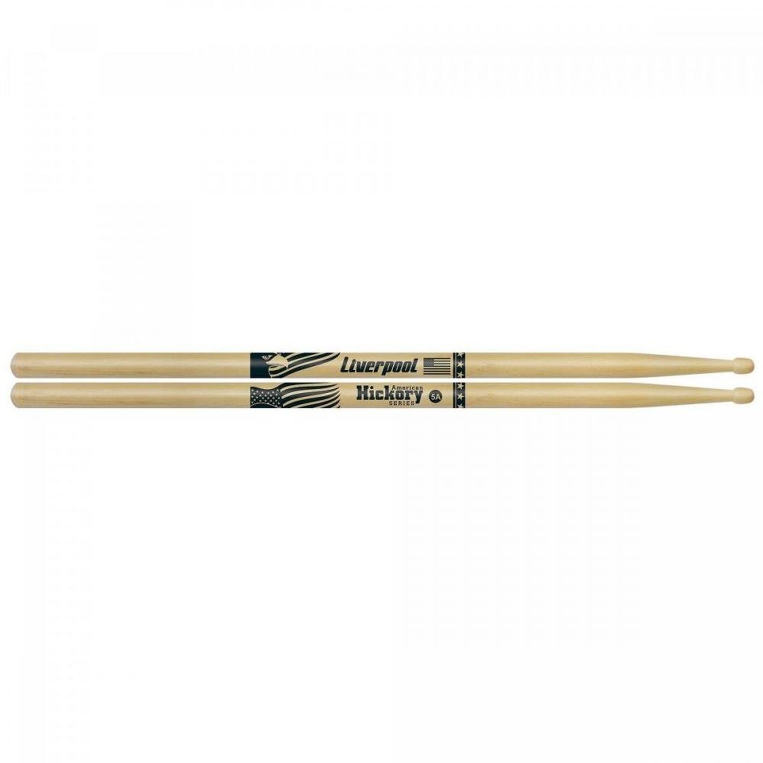 Baqueta 5A Ponta de Madeira American Hickory LIVERPOOL Un.Venda: PAR/2