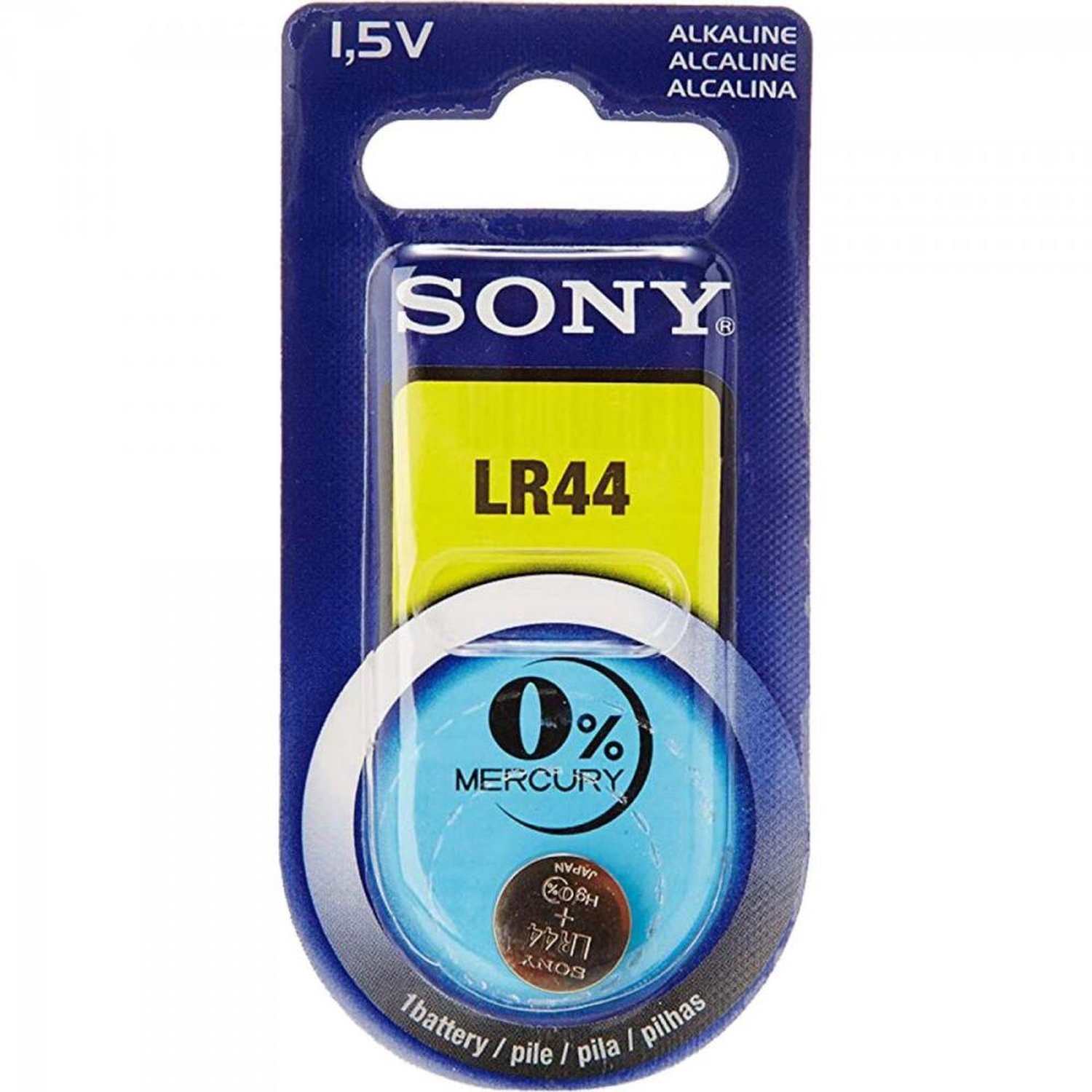 Pilha Alcalina LR44 (Cartela c/1 pilha) SONY Un.Venda: PC/1