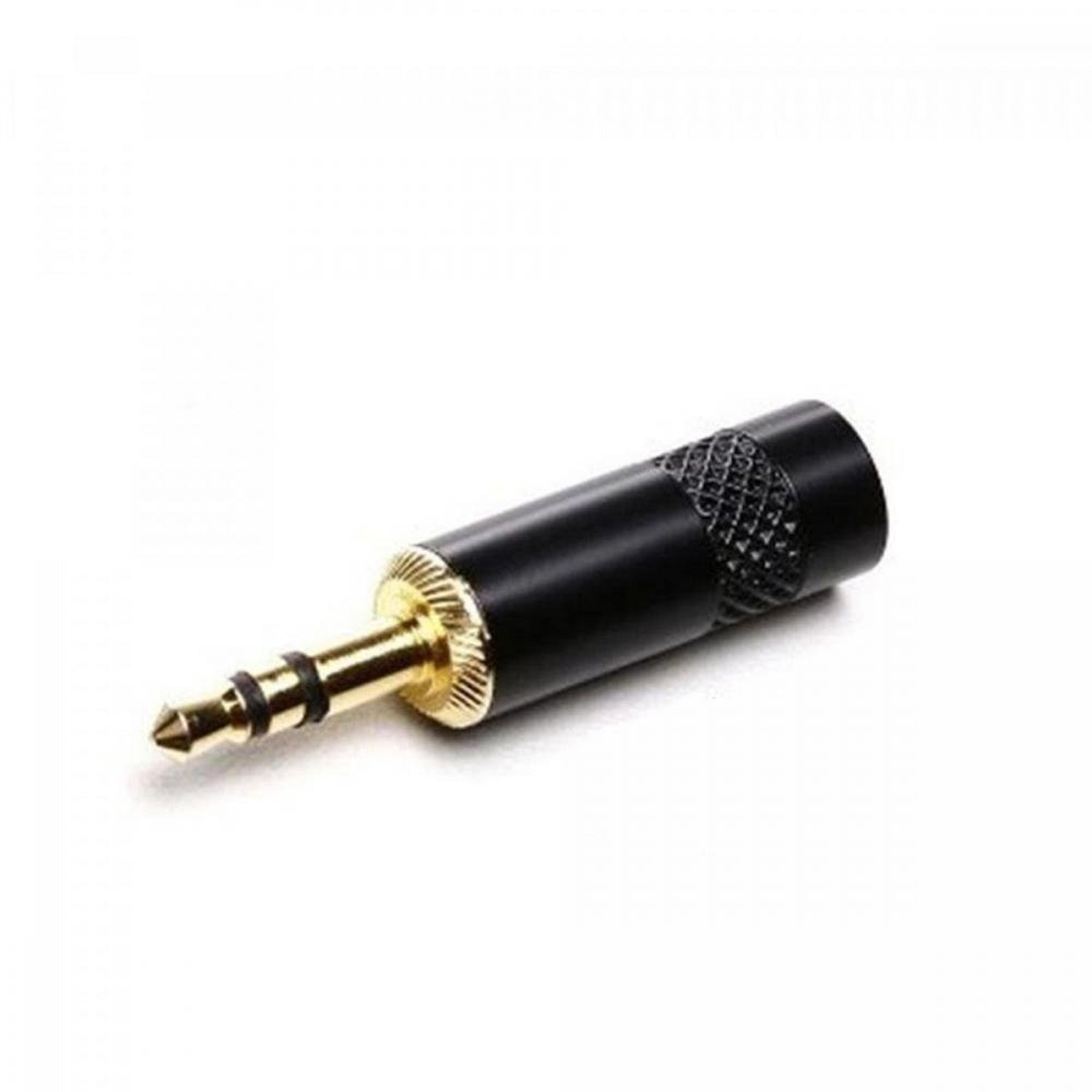 Plug P2 Estéreo Metal Preto com Ponta Gold Pgpd0006 Storm