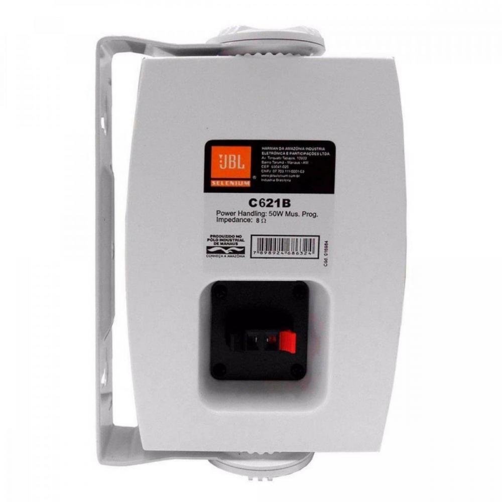 Par de Caixa Acústica Som Ambiente 50w C621b Branca Jbl