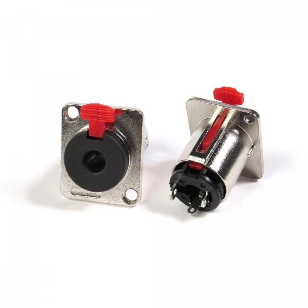 Jack J10 Estéreo Metal para Painel Jcpz0005 Storm - Pacote com 10 Unidades