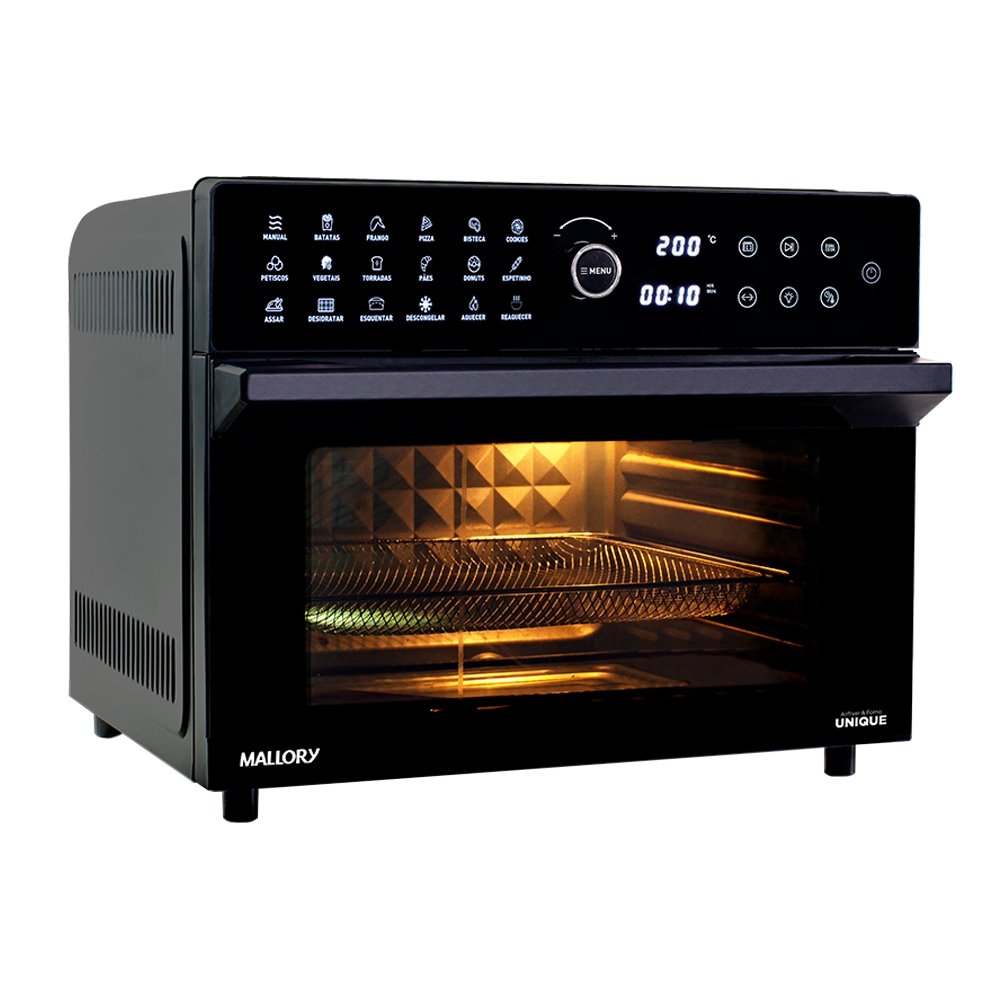 Fritadeira Air Fryer Mallory OVEN DIGITAL UNIQUE - 1800W, 30 Litros, Preto, 110V
