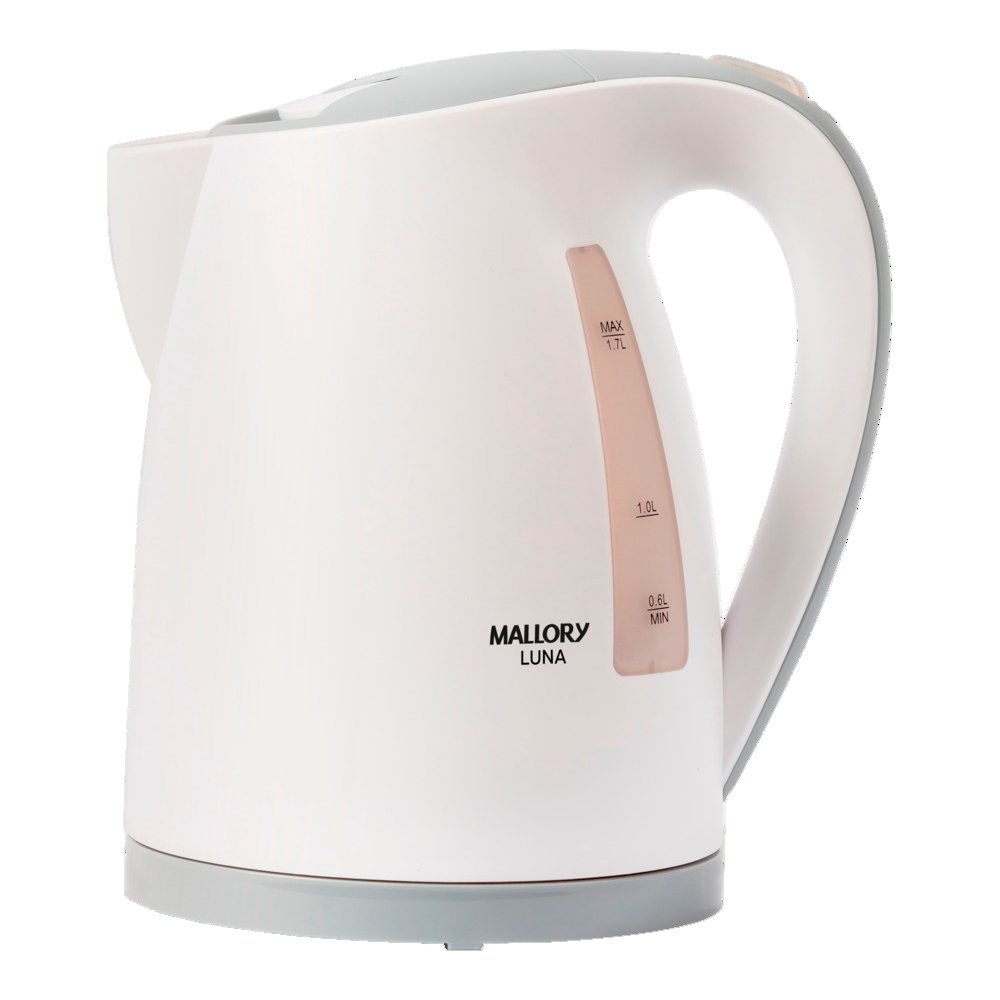 Chaleira Elétrica Mallory Luna - 1,7 Litros, 1850W, Base em 360°, Branca, 220V