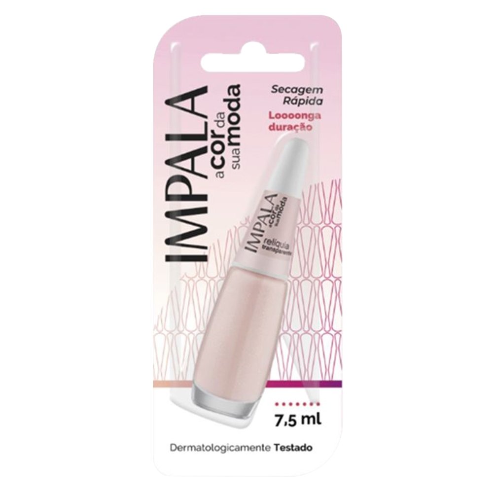 Esmalte Impala Transparente Devaneio A Cor da Sua Moda 7,5ml - Blister