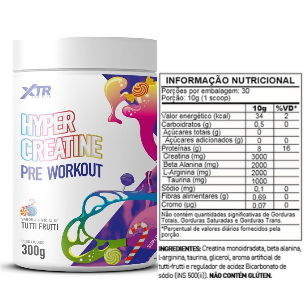 Hyper Creatine Pré-Workout 300G Tutti Frutti-XTR
