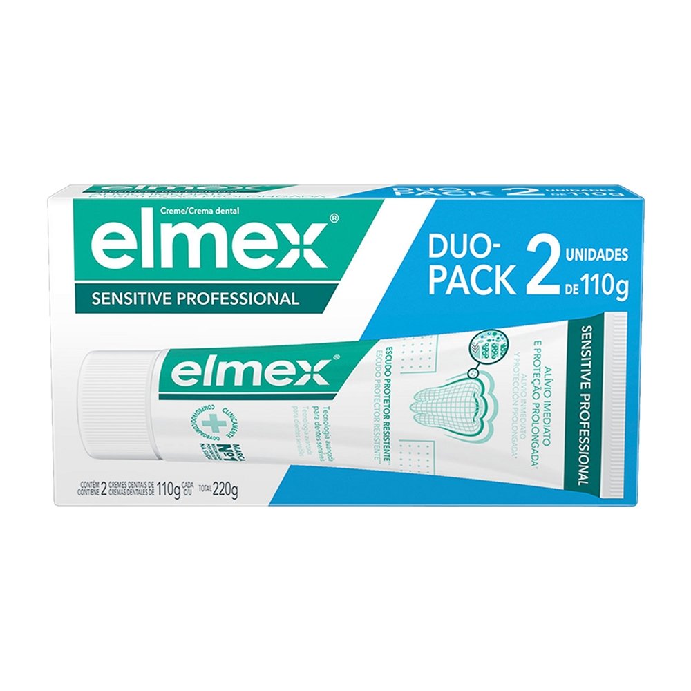 Creme Dental Elmex Sensitive 110g - Embalagem com 2 Unidades