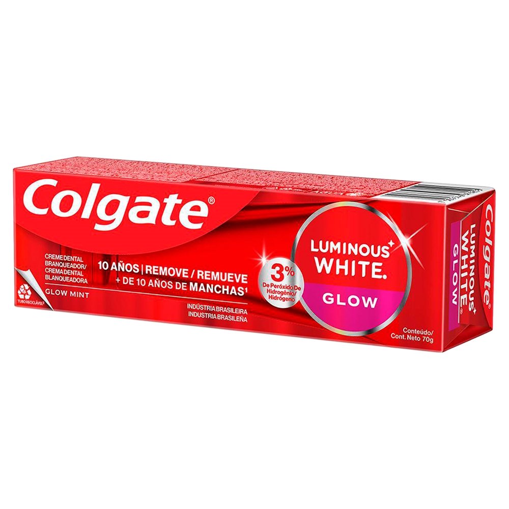 Creme Dental Colgate Luminous White Glow 70g - Embalagem com 2 Unidades