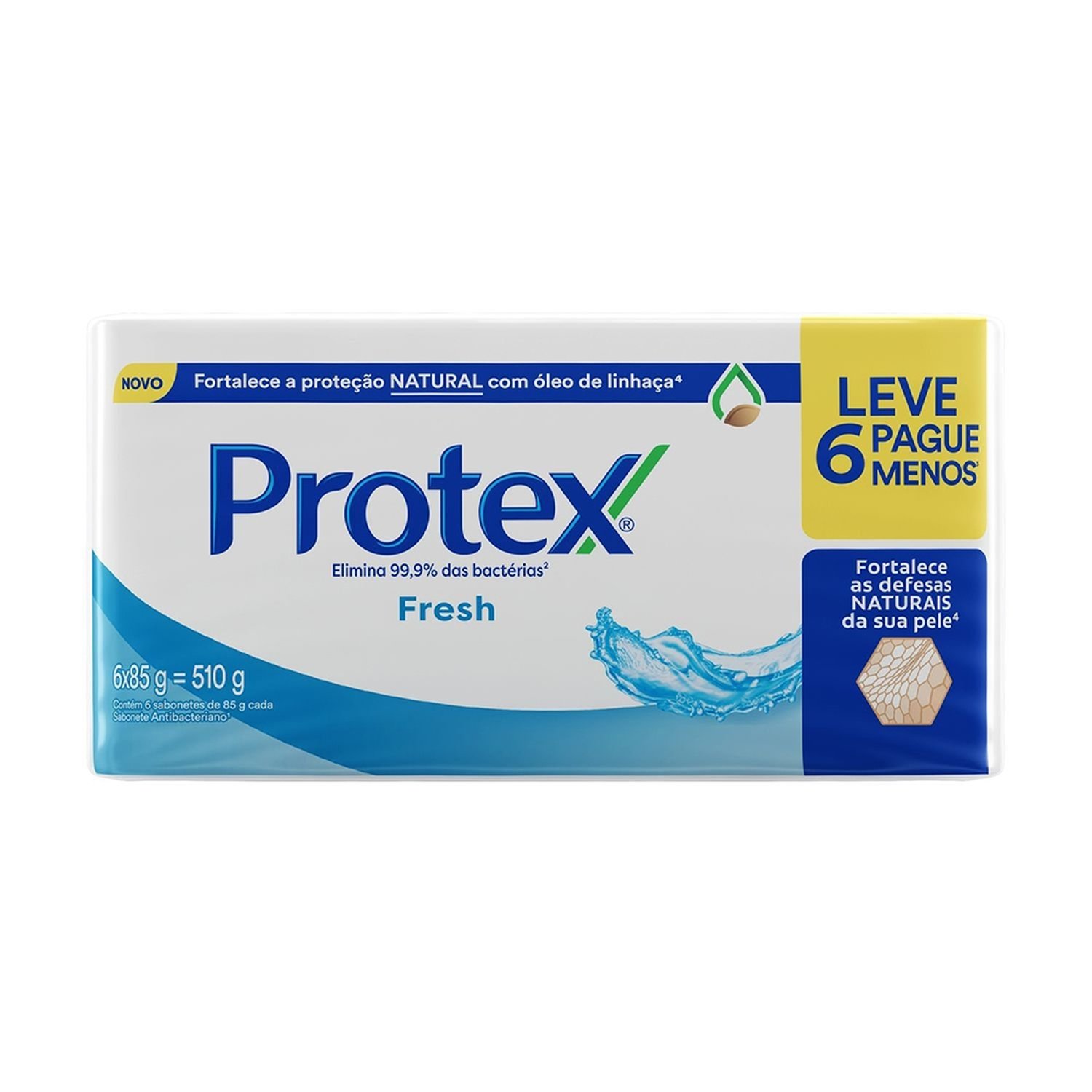 Sabonete em Barra Protex Fresh 85g - Embalagem com 6 Unidades