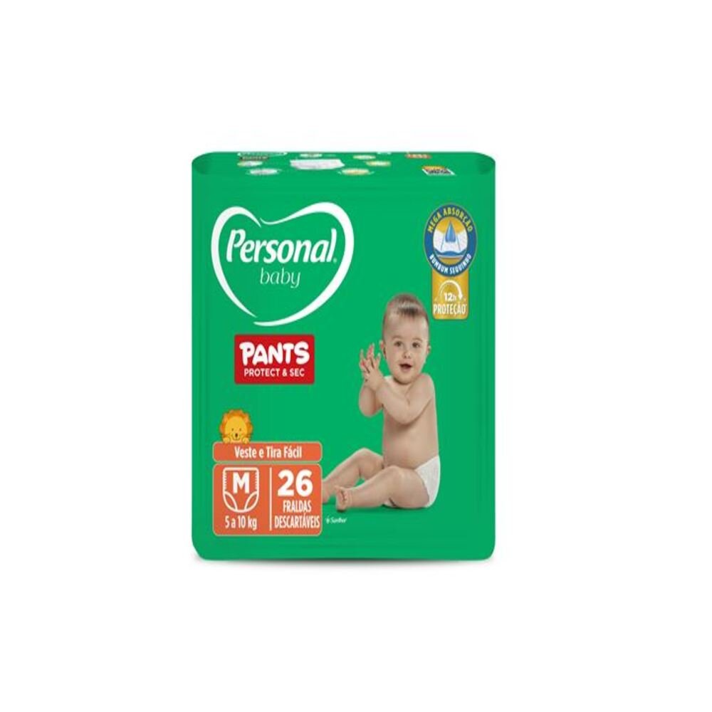 Fralda Personal Baby Total Protect Pants M Pacote Com 26 Unidades