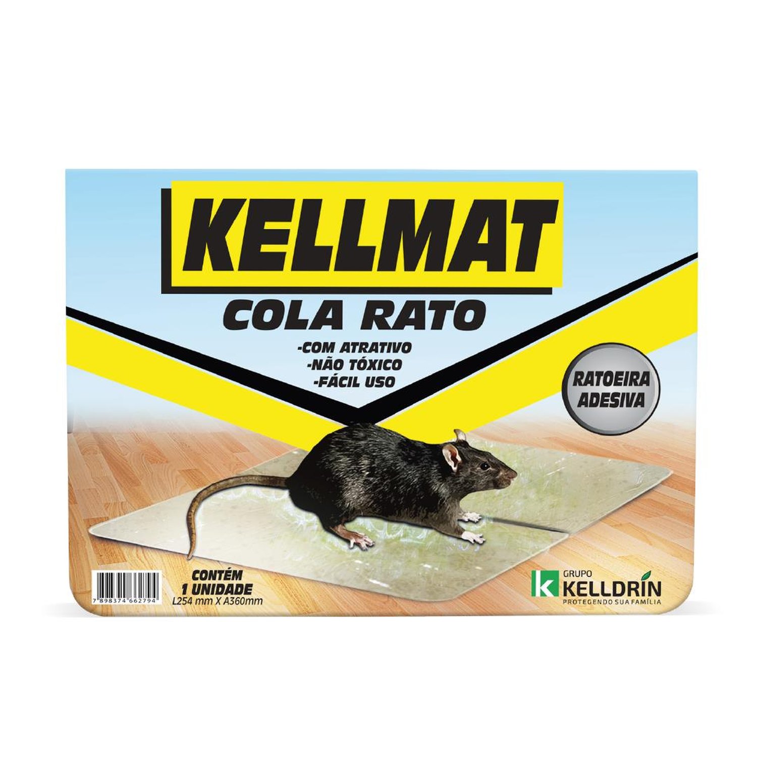 Kelldrin Kellmat Cola Rato ¿ Armadilha Adesiva Pega Rato | Caixa C/ 25 Unidades