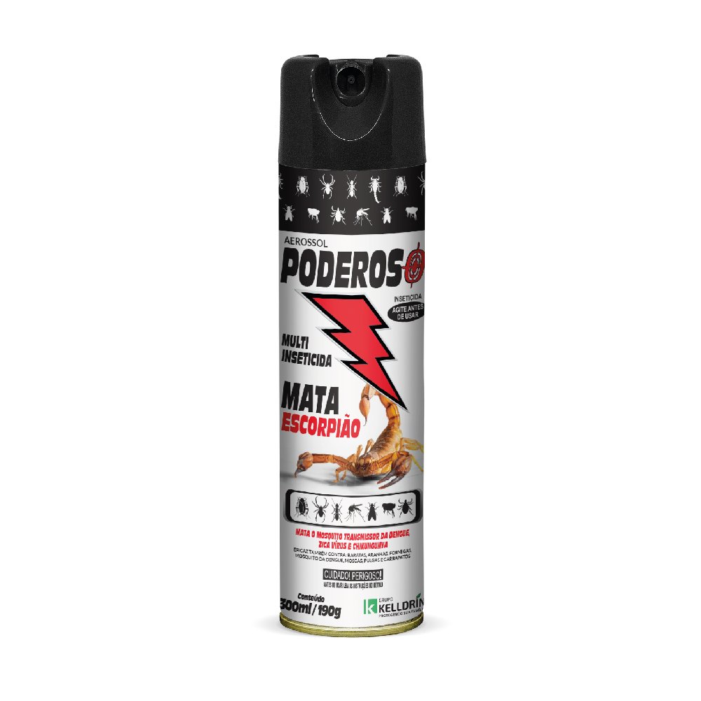 Kelldrin Poderoso Mata Escorpião Aerossol ¿ Multi Inseticida 300Ml | Caixa C/ 12 Unidades
